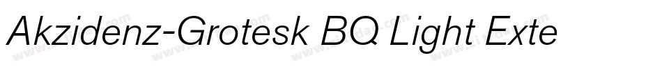 Akzidenz-Grotesk BQ Light Exten字体转换